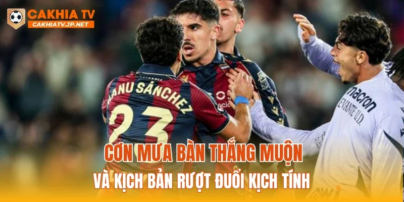 Cơn mưa bàn thắng muộn và kịch bản rượt đuổi kịch tính